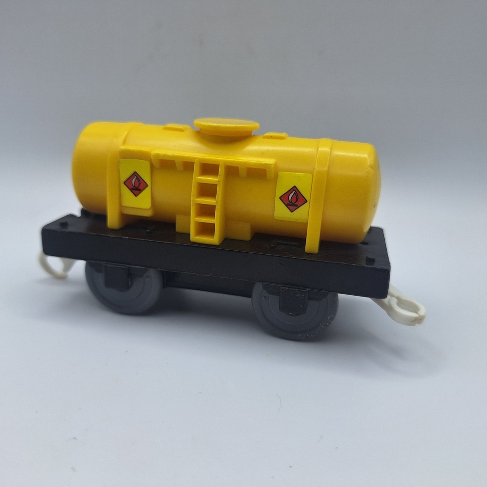 Fuel Tanker Car Toy Train Wagon Yellow Black Hazard Symbol Vintage Replacement‎
